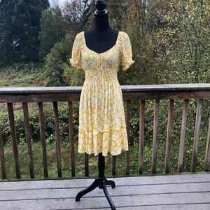 Sunflower Smocked Summer Dress  